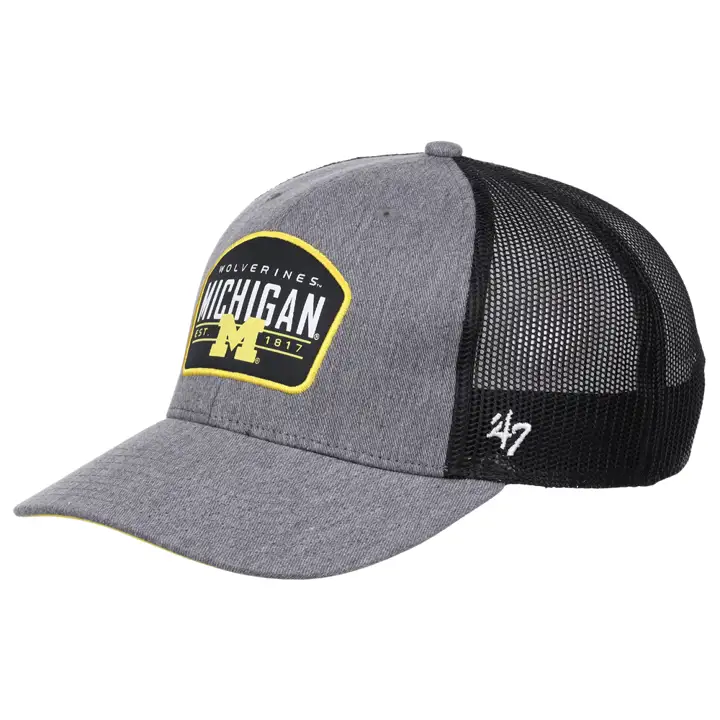 Michigan Wolverines NCAA Slate Trucker CHARCOAL/BLK