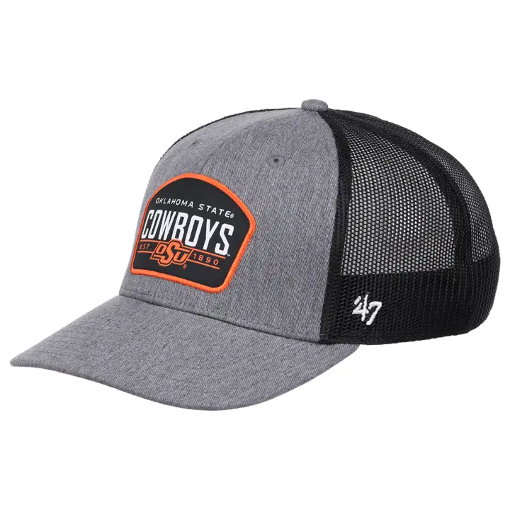 Casquette de camionneur Oklahoma State Cowboys NCAA, anthracite/noir