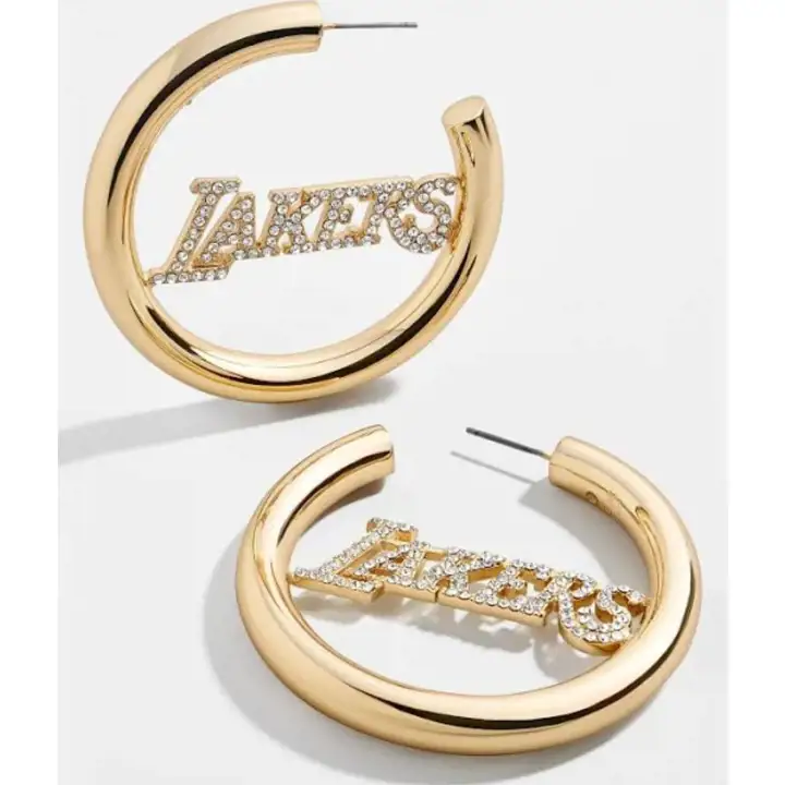 Boucles d'oreilles créoles LOS ANGELES LAKERS gl