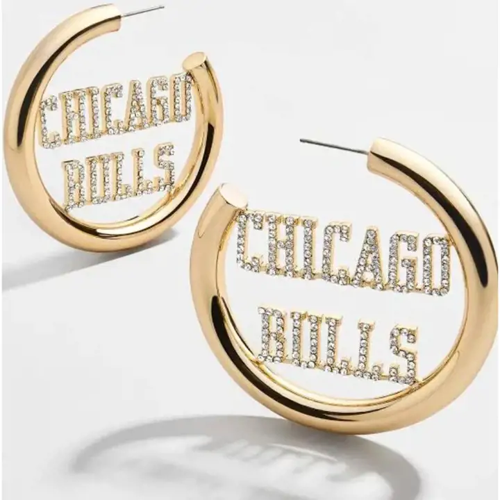 Boucles d'oreilles créoles CHICAGO BULLS