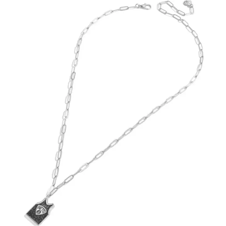 Collier Pendentif Maillot BROOKLYN NETS noir/argenté