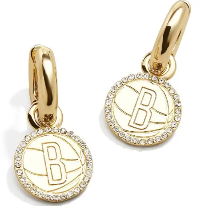 Boucles d'oreilles créoles Brooklyn Nets