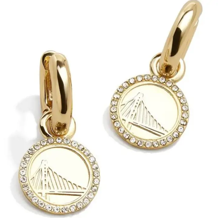 Boucles d'oreilles créoles GOLDEN STATE WARRIORS