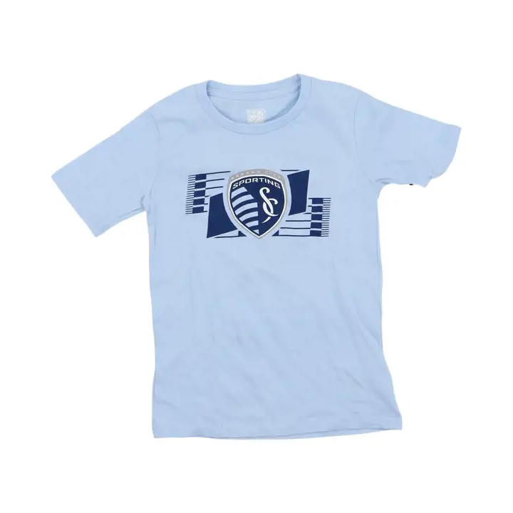 T-shirt bleu Sporting Kansas City MLS Youth Hold It Up