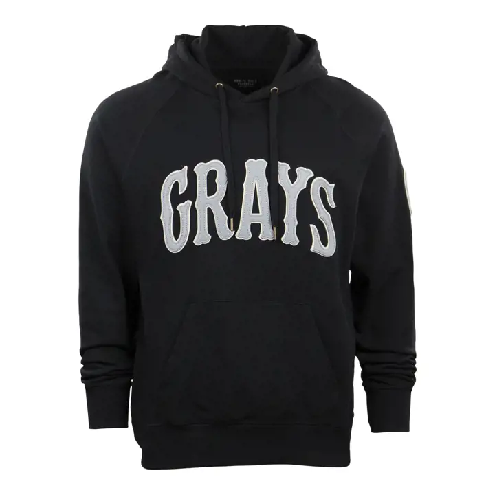 Homestead Grays French Terry Script Hood NOIR