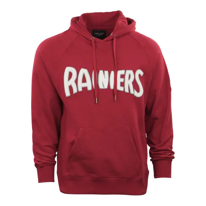 Seattle Rainiers French Terry Script Hood ROUGE