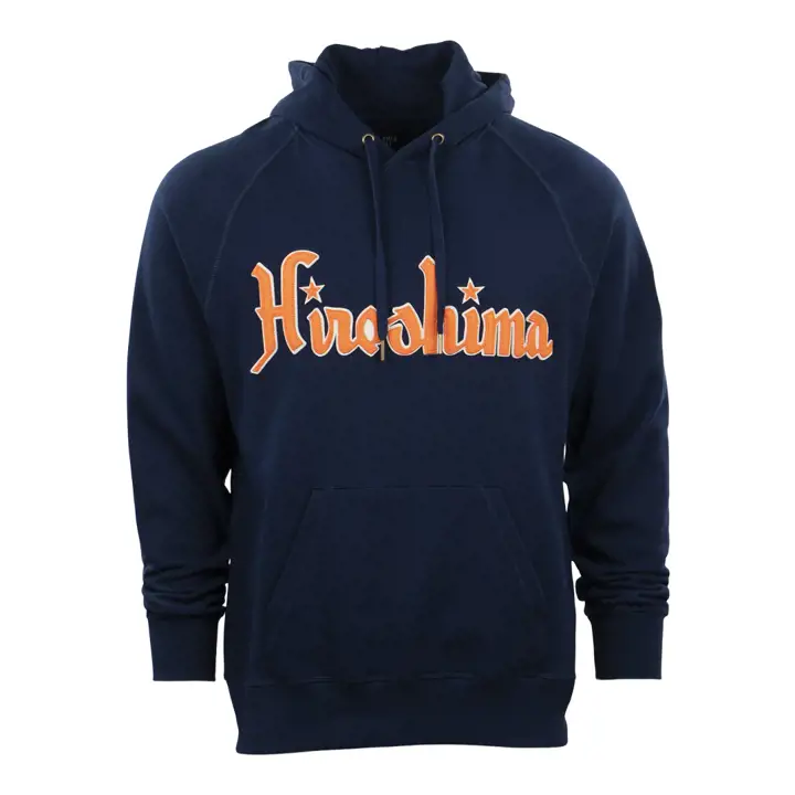Sweat à capuche Hiroshima Carp en molleton bouclette bleu marine