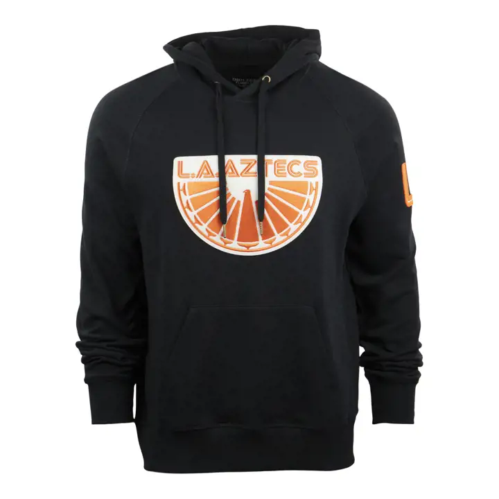 Los Angeles Aztecs French Terry Script Hood BLK