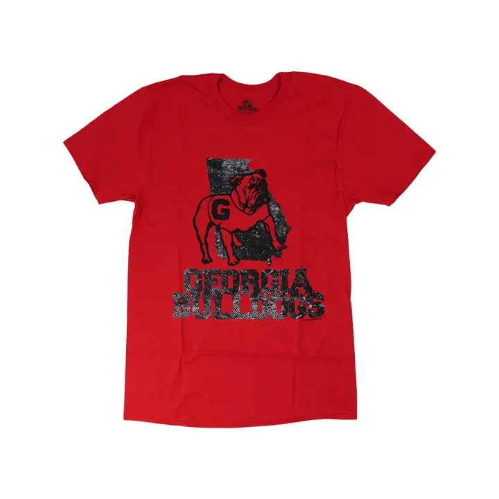 T-shirt rouge Georgia Bulldogs NCAA UGA State