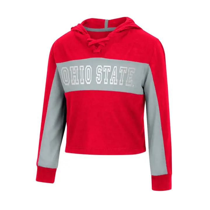 Ohio State Buckeyes NCAA Tout-Petites Filles Lacets Manches Longues 22 ROUGE