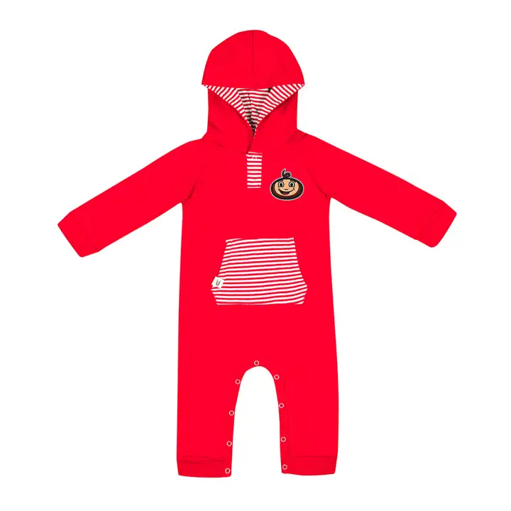 Grenouillère rayée rouge 22 des Buckeyes de l'Ohio State NCAA pour bébé