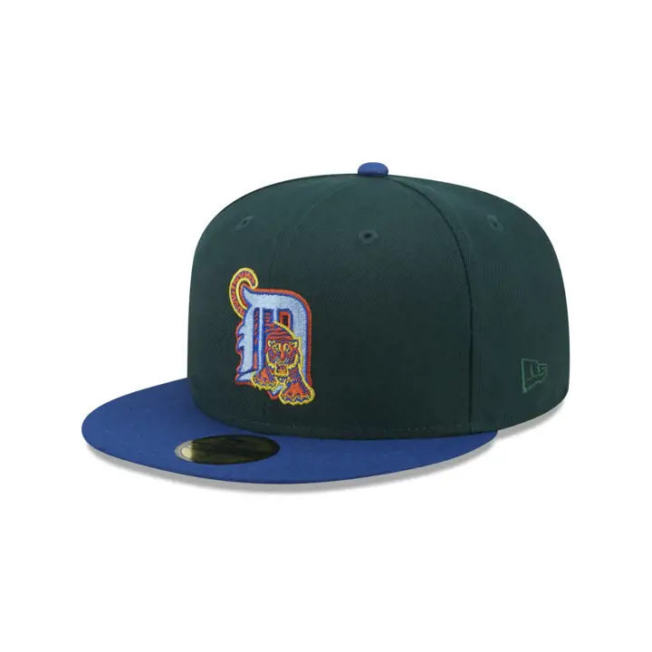 Casquette 59FIFTY Enchanted Forest des Detroit Tigers de la MLB - vert foncé/bleu/bleu ciel