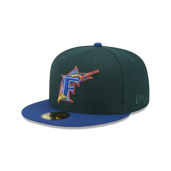 Casquette Florida Marlins MLB Enchanted Forest 59FIFTY vert foncé/bleu/bleu ciel