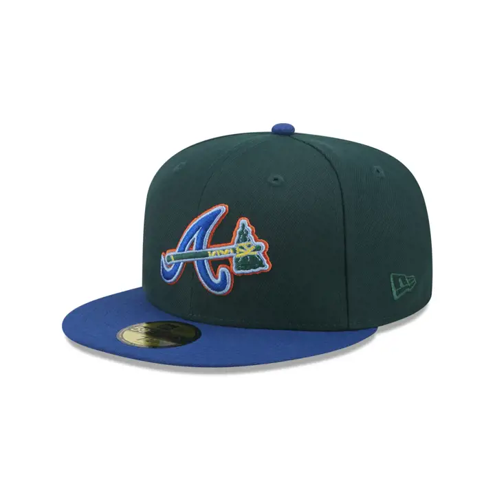 Atlanta Braves MLB Enchanted Forest 59FIFTY  vert foncé/bleu/bleu ciel
