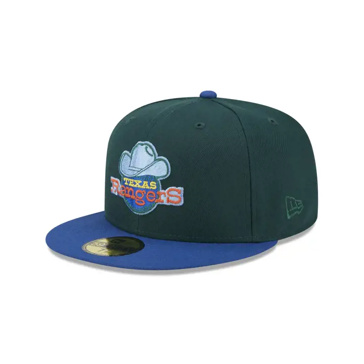 Casquette 59FIFTY Enchanted Forest des Texas Rangers de la MLB vert foncé/bleu/bleu ciel