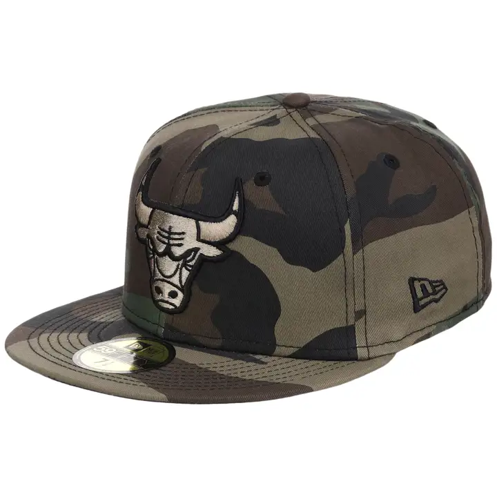 Chicago Bulls NBA Core Colored (Camo) 59FIFTY camouflage forêt/forêt