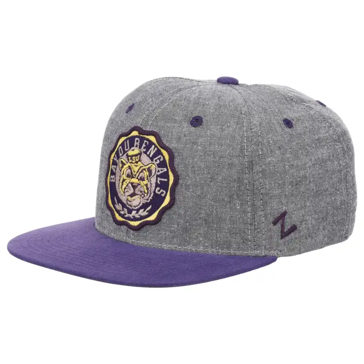 L.S.U. NCAA Casquette snapback ajustable H-GRAY/PUR