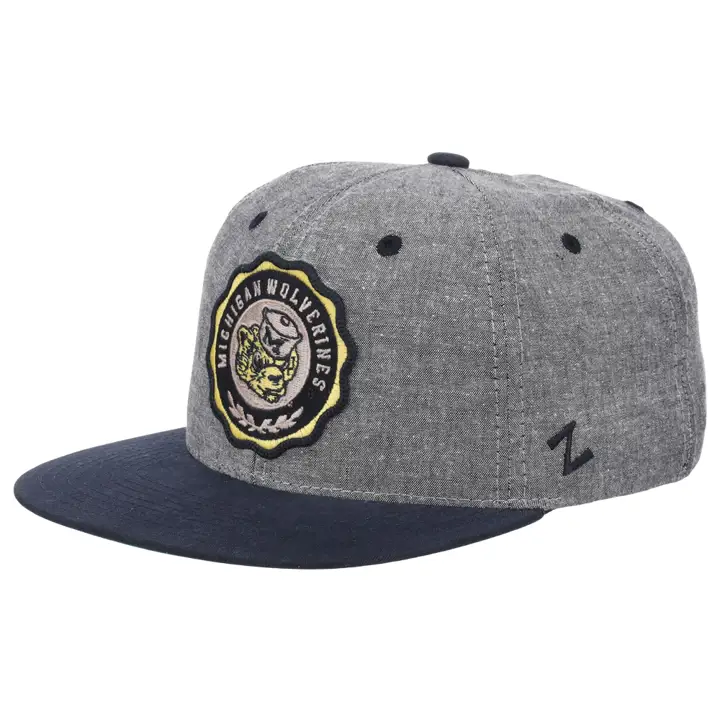 Michigan Wolverines NCAA Re-Seal Snap GRIS CLAIR/BLEU MARINE