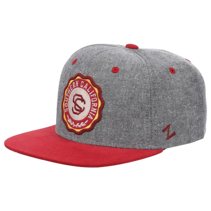 USC Trojans NCAA Refermable par Pression Gris Chiné/Cramoisi