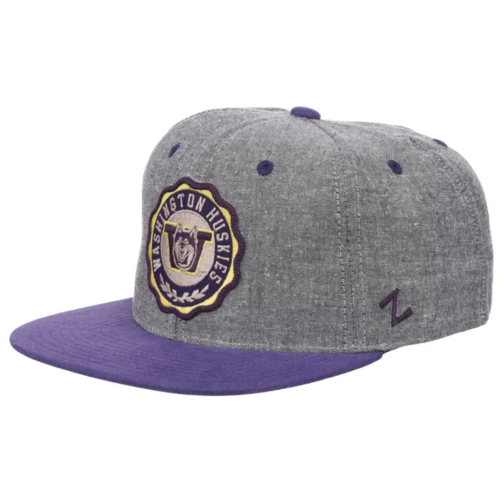 Washington Huskies NCAA Re-Seal Snap H-GRIS/POUR