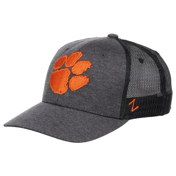 Clemson Tigers NCAA Randonnée nocturne casquette trucker CHARCOAL/BLK