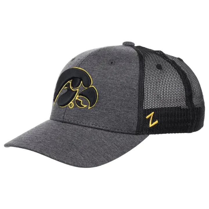Iowa Hawkeyes NCAA Night Hike Trucker CHARBON/NOIR