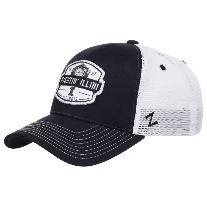 Casquette de camionneur Illinois Fighting Illini NCAA Bulwark MARINE/BLANC