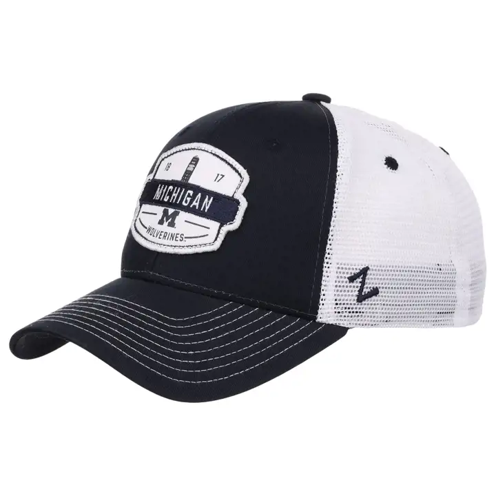 Michigan Wolverines NCAA Bulwark Trucker MARINE/BLANC
