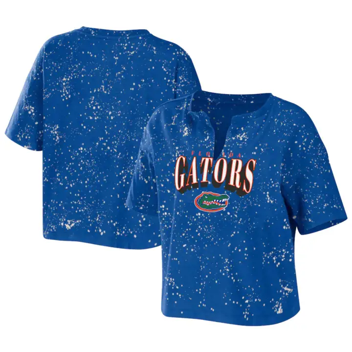 T-shirt Femme Florida Gators NCAA Effet Éclaboussures de Javel 22 MAR