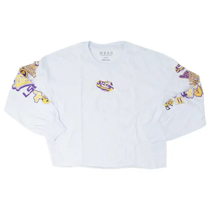 T-shirt à manches longues LSU NCAA Célébration 22 BLANC
