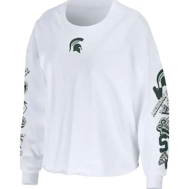 T-shirt à manches longues Michigan State Spartans NCAA Celebration 22 BLANC