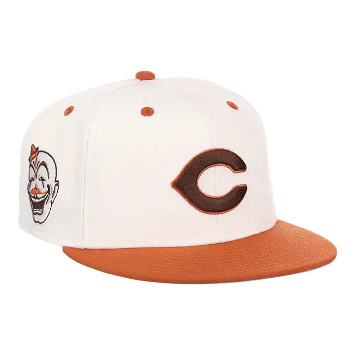 Indianapolis Clowns NLB Sac de sable ajusté ivoire/rouge foncé/gris