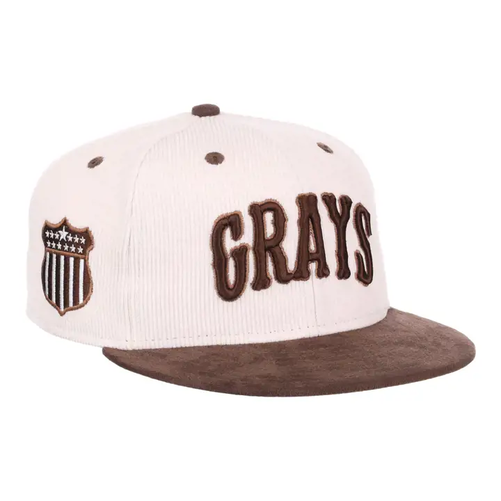 Homestead Grays NLB Sandbag Cord Ajustée ivoire/brun/havane