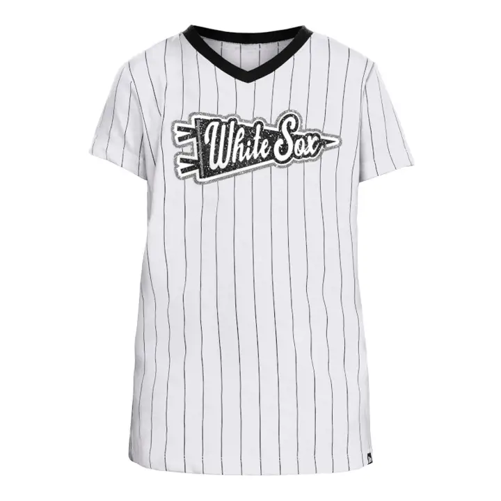 T-shirt rayé pour jeune fille MLB Chicago White Sox 23 blanc
