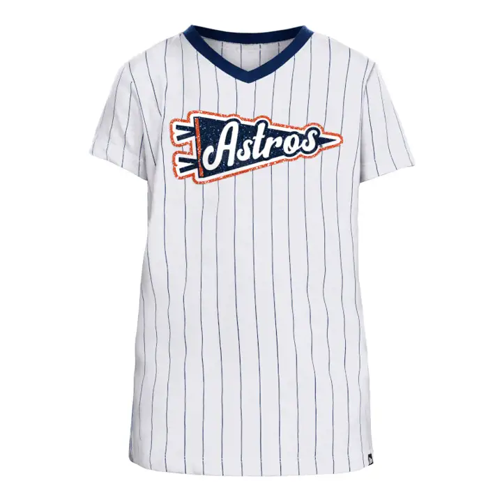 T-shirt rayé Houston Astros MLB pour jeunes filles 23 blanc