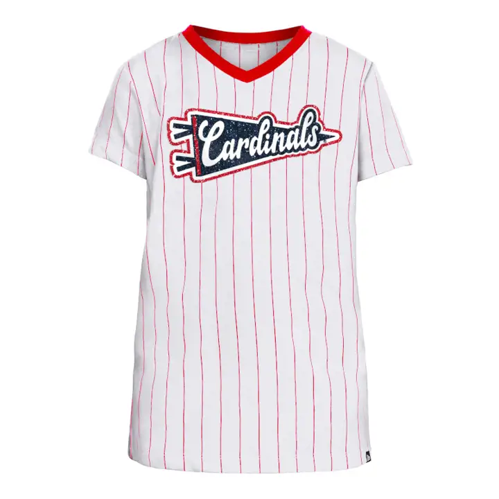 T-shirt rayé St. Louis Cardinals MLB pour jeunes filles 23 blc