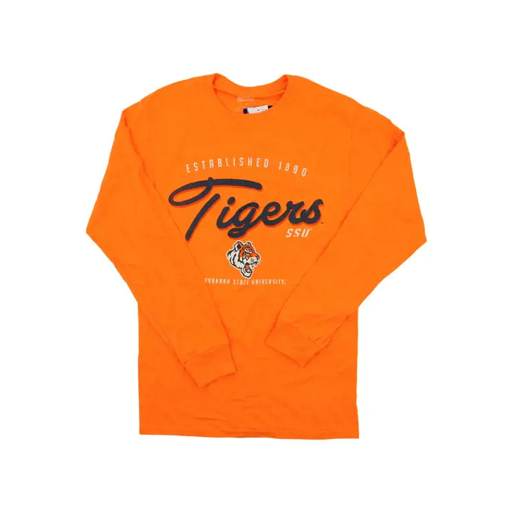 T-shirt Savannah State Tigers NCAA mi-temps manches longues orange