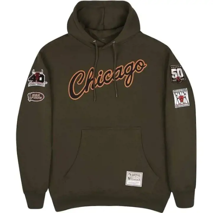 CHICAGO BULLS NBA SCRIPT FLIGHT HOODY Mitchell & Ness olv