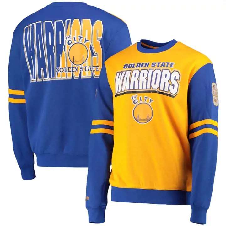 SWEAT-SHIRT RAS DU COU GOLDEN STATE WARRIORS NBA ALL OVER 2.0 Mitchell & Ness