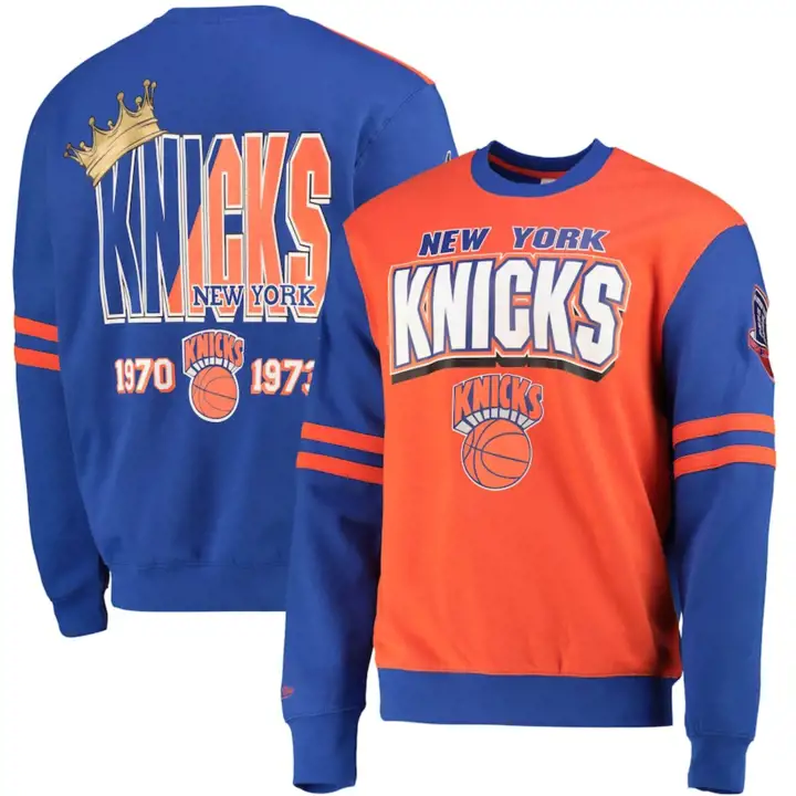 NEW YORK KNICKS NBA ALL OVER CREW 2.0 Mitchell & Ness org