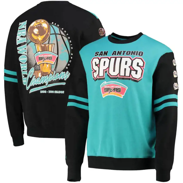 SAN ANTONIO SPURS NBA ALL OVER CREW 2.0 Mitchell & Ness Sarcelle