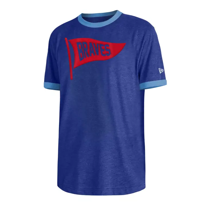 T-shirt Ringer Atlanta Braves MLB NE Coop BLEU