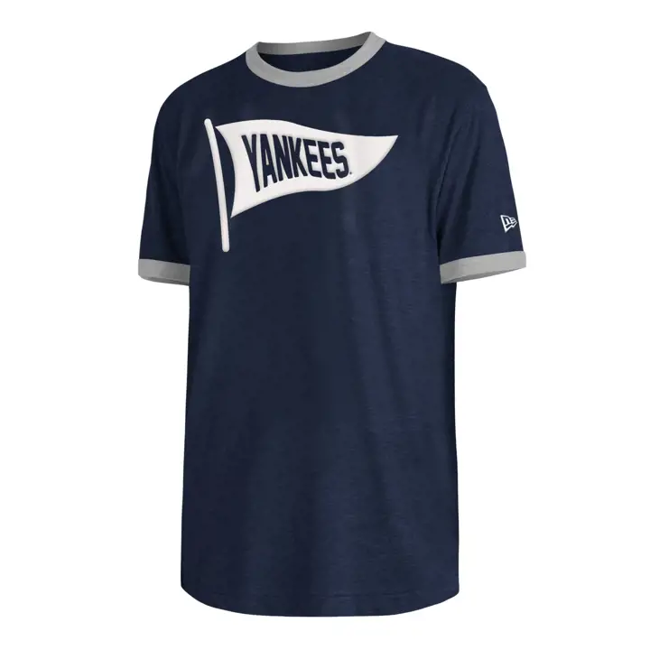 T-shirt de baseball New York Yankees MLB NE Coop Ringer BLEU MARINE
