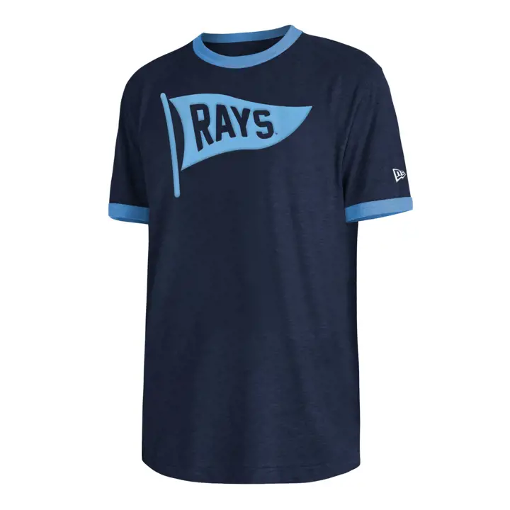 T-shirt bicolore MLB NE Coop Tampa Bay Rays BLEU MARINE