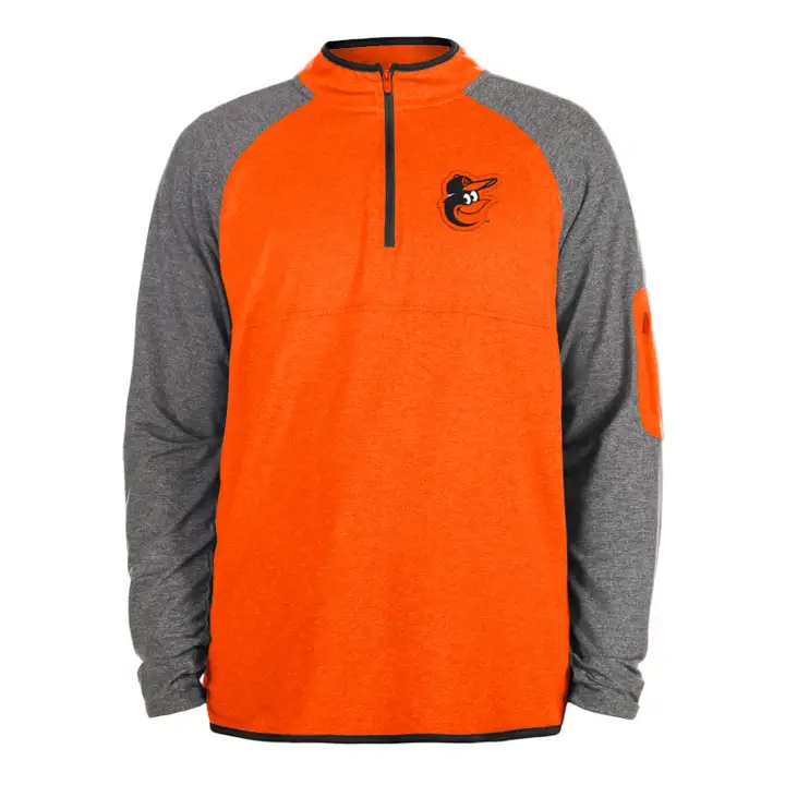 Baltimore Orioles MLB NE Brushback 1/4 Zip NOIR