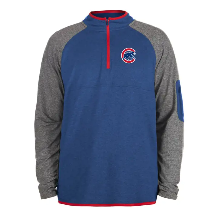 Chicago Cubs MLB NE Brushback 1/4 Zip BLEU