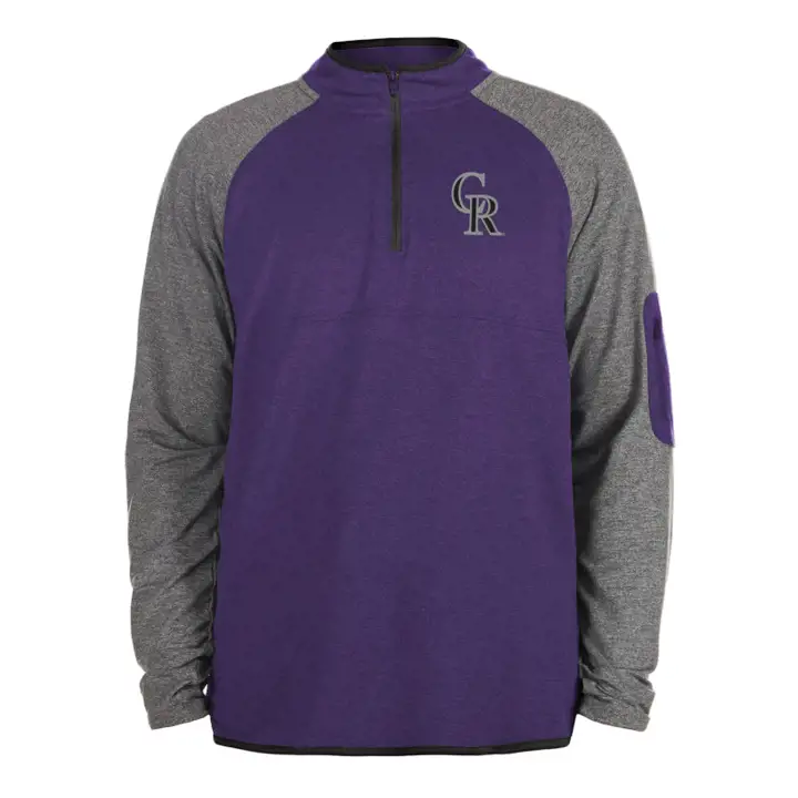 Colorado Rockies MLB NE Brushback 1/4 Zip Noir