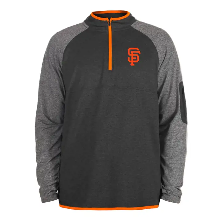 San Francisco Giants MLB NE Brushback 1/4 Zip BLK