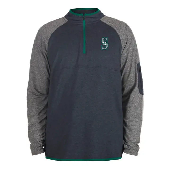 Seattle Mariners MLB NE Brushback 1/4 Zip MARINE