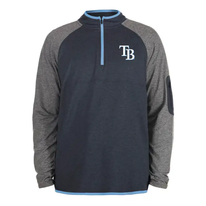 Tampa Bay Rays MLB NE Brushback 1/4 Zip MARINE